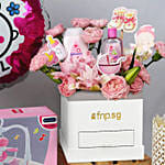 Its a Baby Girl Flowers balloon and giftset
