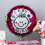 Its a Baby Girl Flowers balloon and giftset