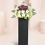 Eternal Condolence Mixed Flowers Black Stand