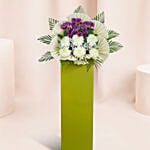 Eternal Condolence Mixed Flowers Green Stand