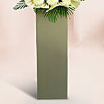 Eternal Condolence Mixed Flowers Grey Stand