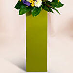 Reverence Condolence Mixed Flowers Green Stand