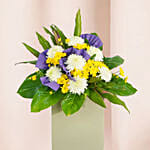 Reverence Condolence Mixed Flowers Grey Stand