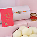 Luxe Ganesha Blessings Rakhi with Rasgulla