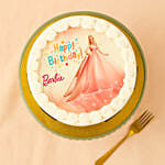 Barbie Birthday Cake Vanilla 8 Inches