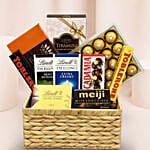 Exotic Chocolates Brown Willow Basket