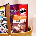 Exotic Chocolates In Brown Willow Basket