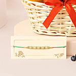 Fruitful Basket With Green Pearl Rakhi