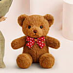 Appealing Mixed Flowers Bouquet With Teddy Bear