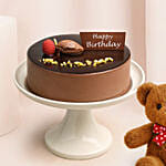 Appetizing Birthday Cake with Teddy Bear
