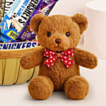 Choco Load Wooden Basket With Teddy