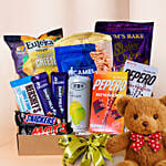 Choco Nuts Treats Gift Hamper With Teddy