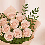 Titanic Rose Chamomile Hand Bouquet