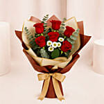 Designer Red Roses Bunch