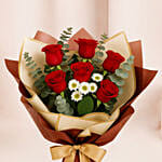 Designer Red Roses Bunch