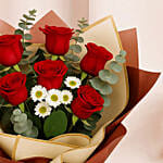 Designer Red Roses Bunch