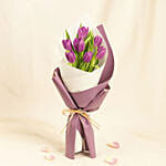 7 Purple Tulips Bouquet