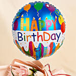 Passionate Oriental Pink Lilies with Birthday Balloon