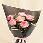 Valentine’s Special Romantic Garden 6 Roses Bouquet