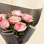 Valentine’s Special Romantic Garden 6 Roses Bouquet