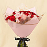 Elegant Duo of Roses Valentines Bouquet