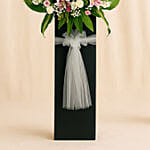 Heartfelt Condolence Mixed Flowers Black Stand