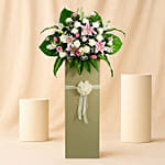 Heartfelt Condolence Mixed Flowers Grey Stand