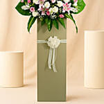 Heartfelt Condolence Mixed Flowers Grey Stand