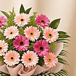 Light N Dark Pink Gerberas Flower Stand