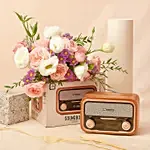 Nakamichi Retro Music Station with Flowers