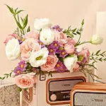 Nakamichi Retro Music Station with Flowers