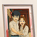 Personalised Ghibli Style Love You Forever Printed Frame