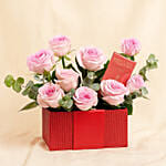 Pink Roses and Chocolates Box