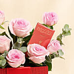 Pink Roses and Chocolates Box