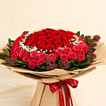 75 Roses and Skimmia Bouquet