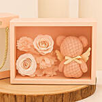 Soap Flowes Desingner Pink Box
