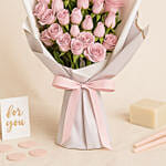 Purple and Pink Spray Rose Bunch