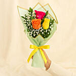 3 Mix Roses Hand Bouquet