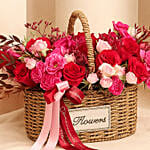 Basket of Love Roses