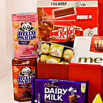 Delightful Treats Red Leather Basket