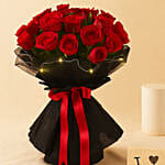 LED Elegance Rose Bouquet with Table Top