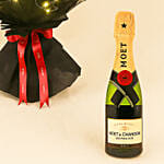 LED Rose Bouquet with Mini Moet Champagne