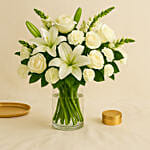 Love For White Flowers Vase