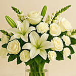 Love For White Flowers Vase