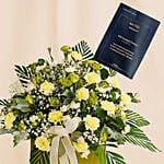 Bless Your Soul Condolence Mixed Flowers Green Stand