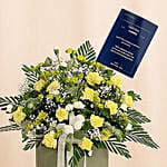 Bless Your Soul Condolence Mixed Flowers Grey Stand