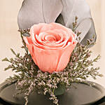 Pink Forever Rose In Glass Dome