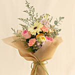 Pleasing Mixed Flowers Hand Bouquet