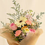 Pleasing Mixed Flowers Hand Bouquet