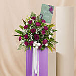 Ravishing Mixed Flowers Cardboard Stand